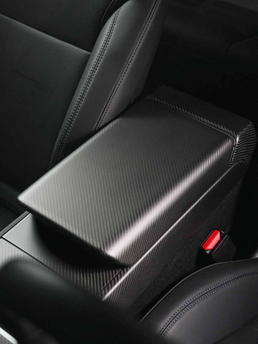 Couvre-accoudoir carbone pour Tesla Model 3 et Y (2024+)
