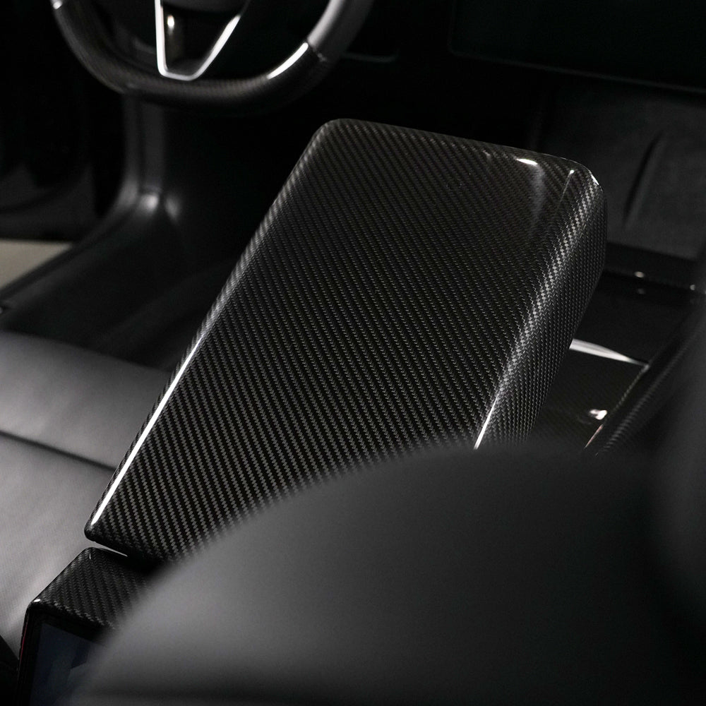 Couvre-accoudoir carbone pour Tesla Model 3 et Y (2024+) — photo 5