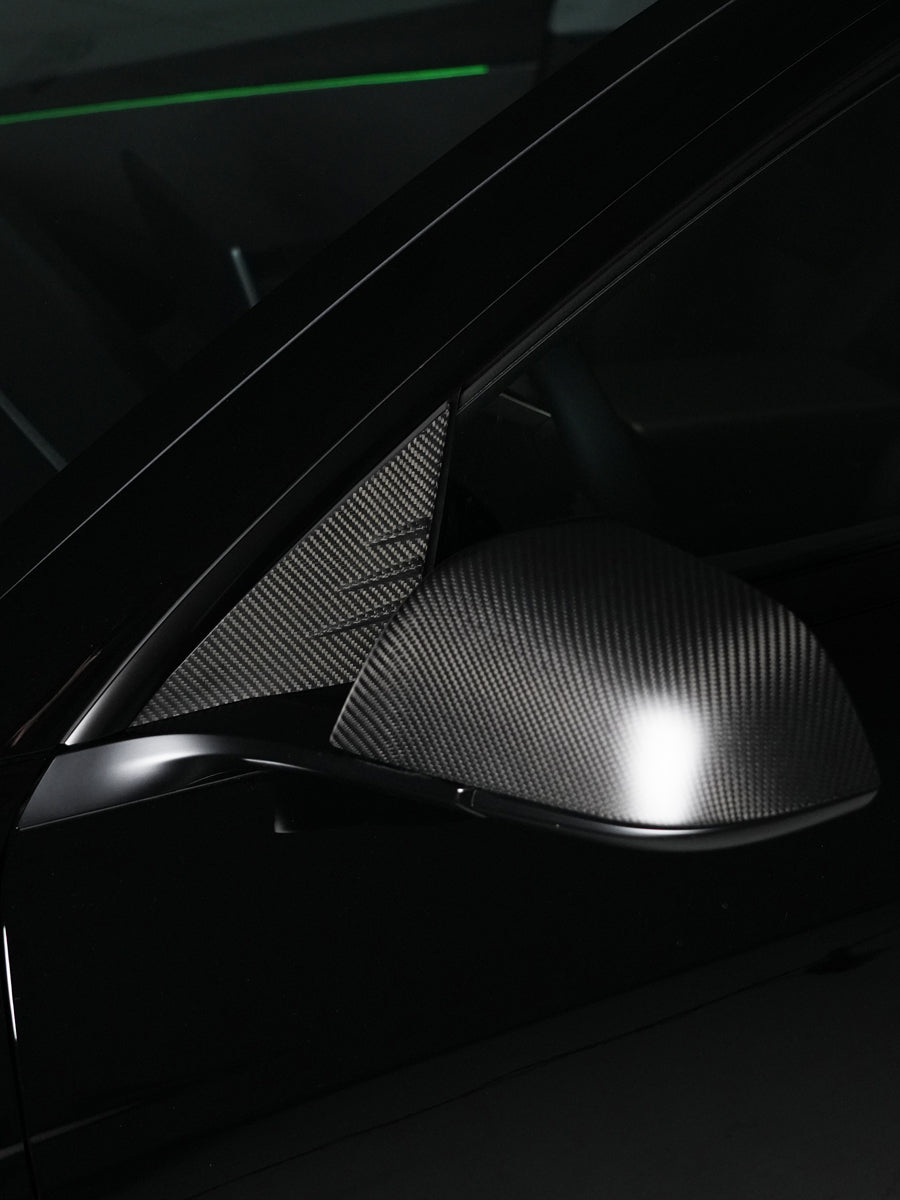 Triangles de montant A carbone pour Tesla Model 3 (2021-2026) — photo 2