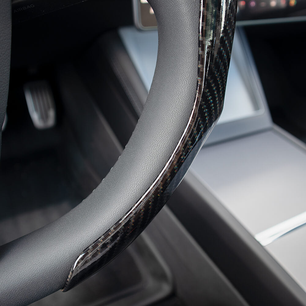 Couvre-volant effet carbone Tesla — visuel 14