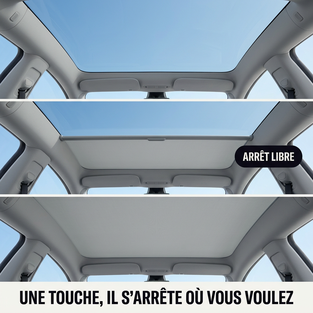 Une touche, le store s'arrête où vous voulez — arrêt libre