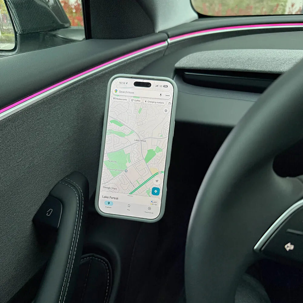 Tesline FlexArm — Support téléphone col-de-cygne pour Tesla Model 3 et Model Y