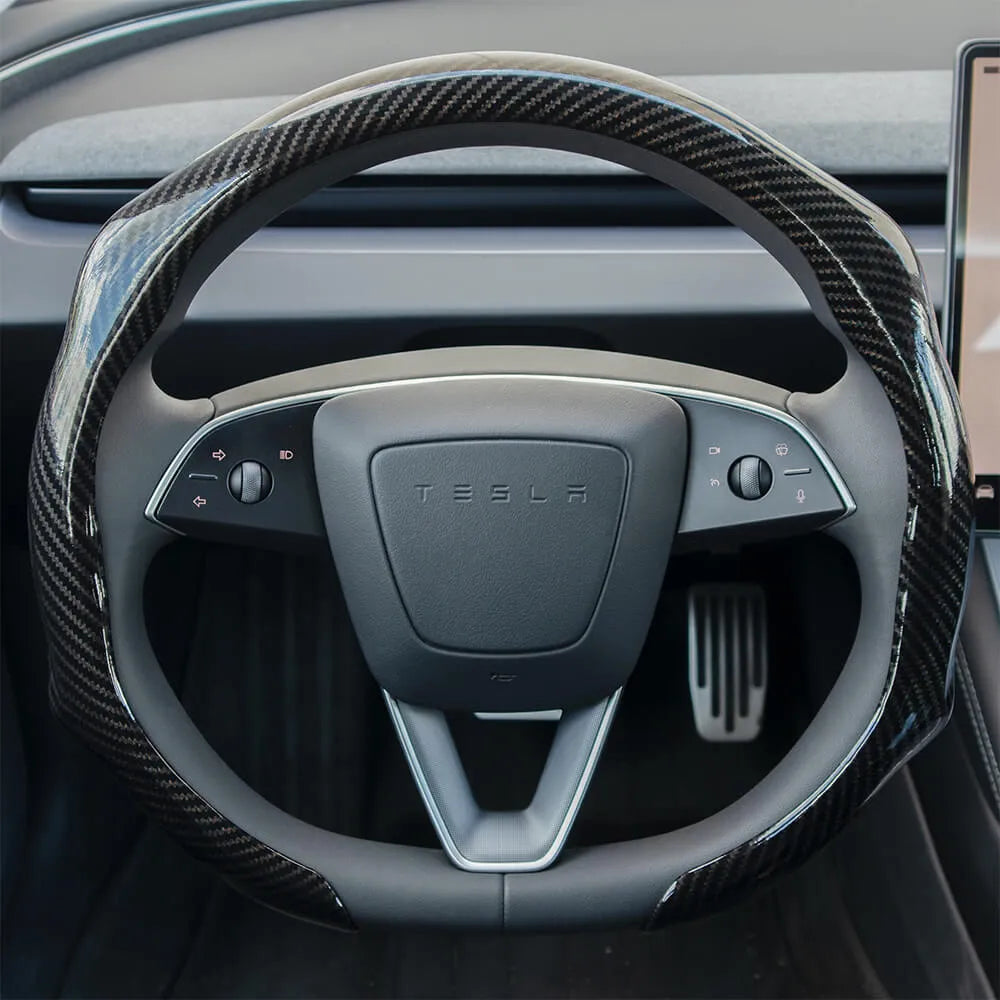 Couvre-volant effet carbone Tesla — visuel 9