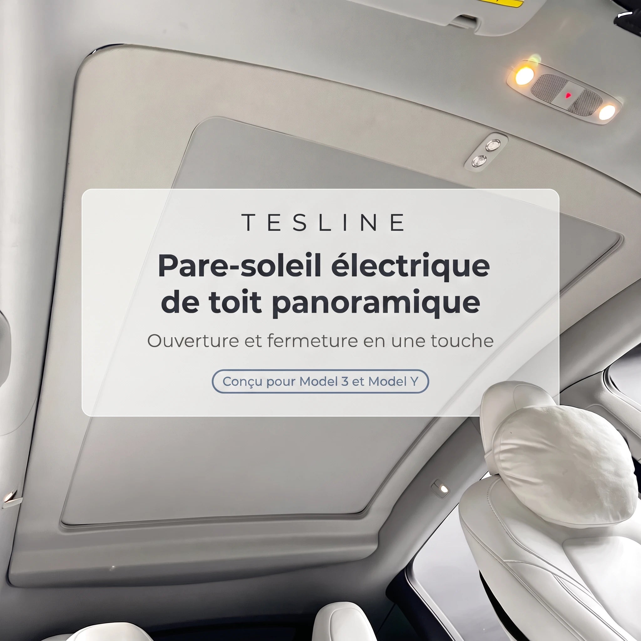 Pare-soleil électrique Tesline de toit panoramique pour Tesla Model 3 et Model Y