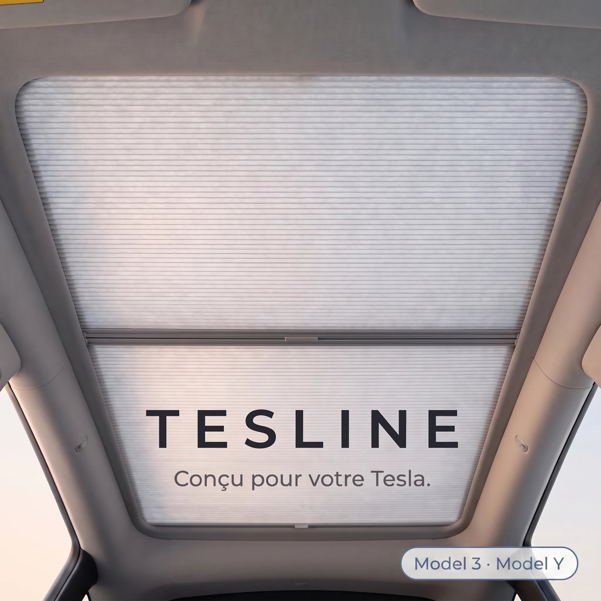 Tesline — pare-soleil de toit conçu pour Tesla Model 3 et Model Y