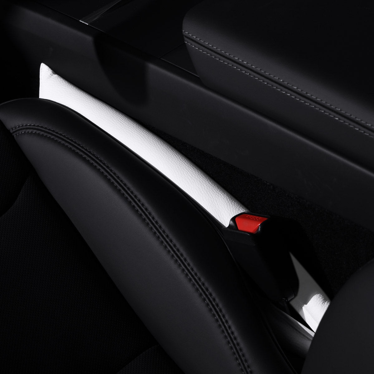 Comble-espace de siège cuir grainé pour Tesla