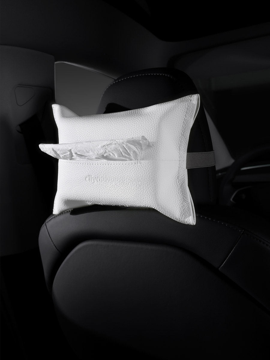 Étui à mouchoirs plat cuir grainé pour Tesla — photo 8