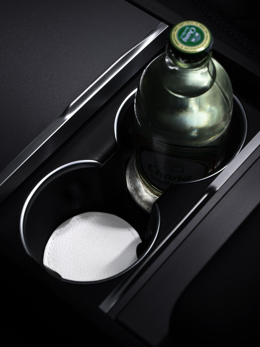 Fonds de porte-gobelet cuir grainé pour Tesla — photo 5