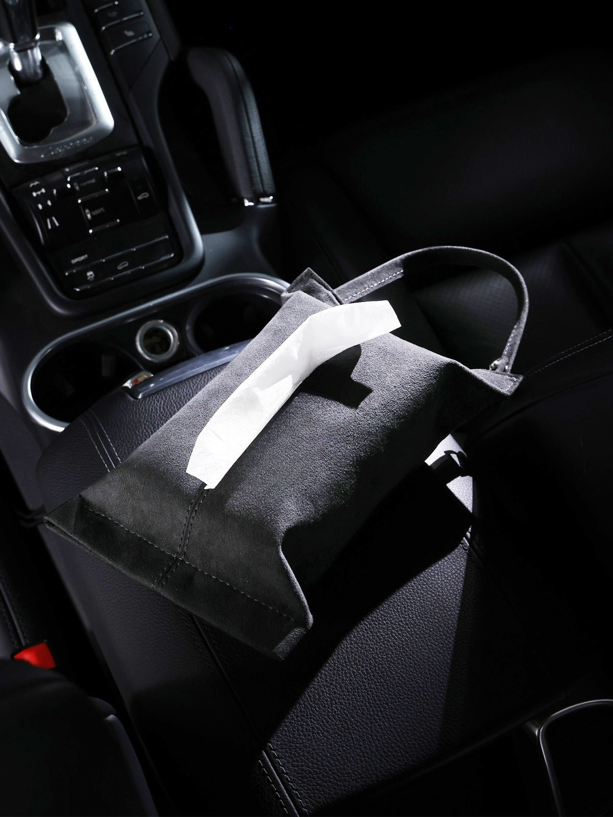 Étui à mouchoirs alcantara avec dragonne pour Tesla — photo 4