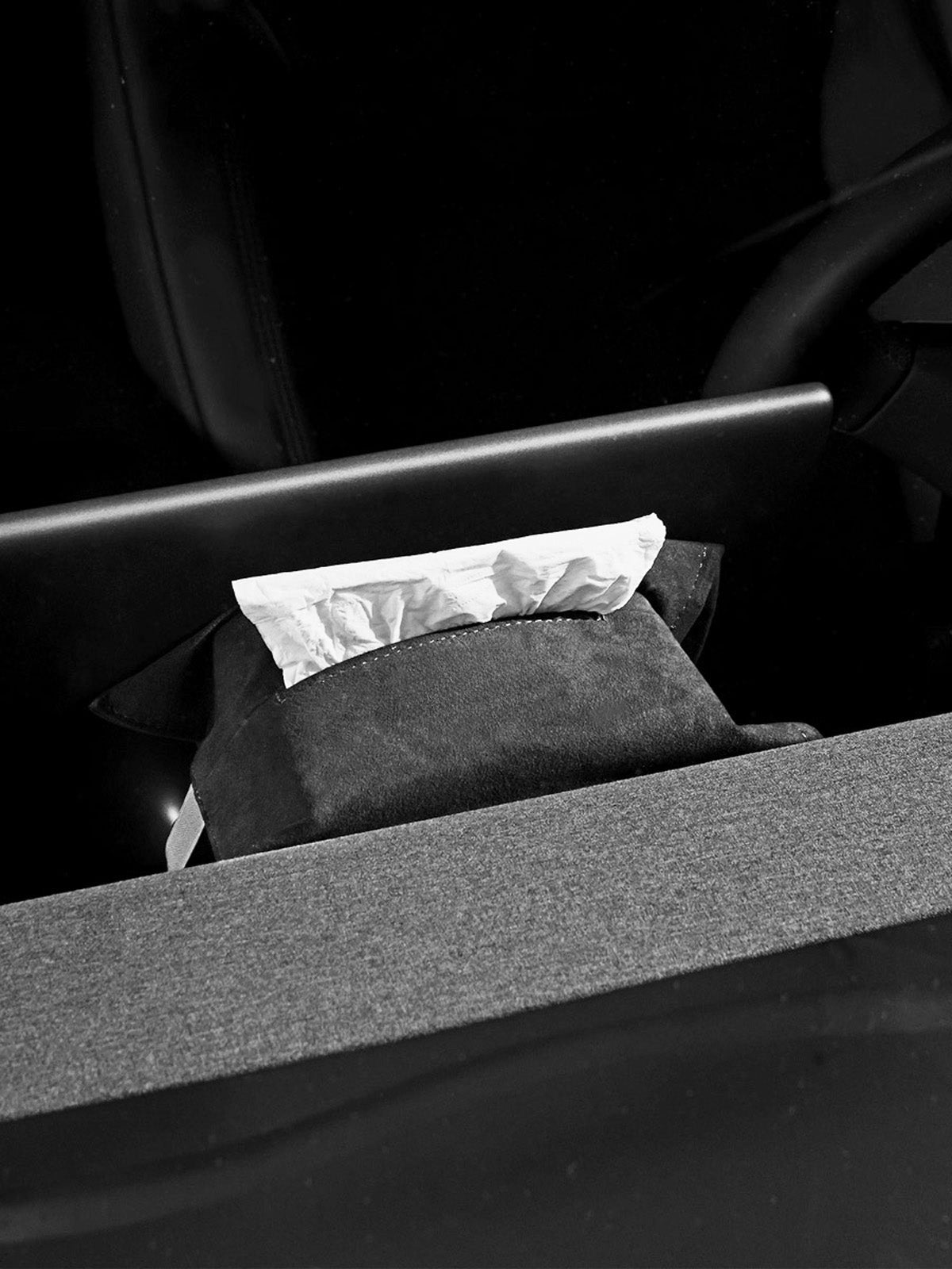 Étui à mouchoirs plat alcantara pour Tesla — photo 7