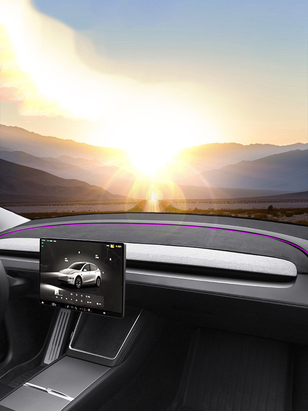 Tapis pare-soleil de console centrale pour Tesla Model 3 et Model Y — photo 6