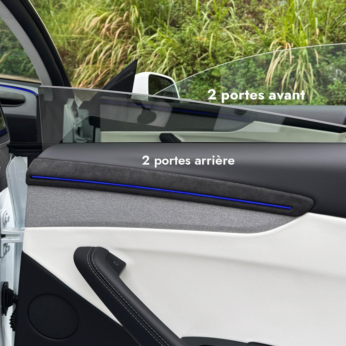 Habillage de contre-portes alcantara pour Tesla Model Y (2025-2026) — photo 5