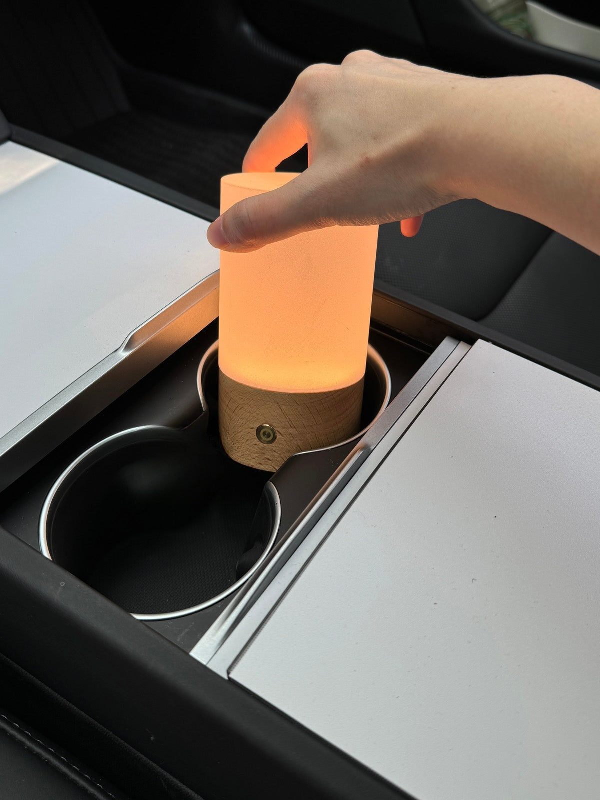 Lampe d'ambiance bois – galet pour Tesla — photo 6