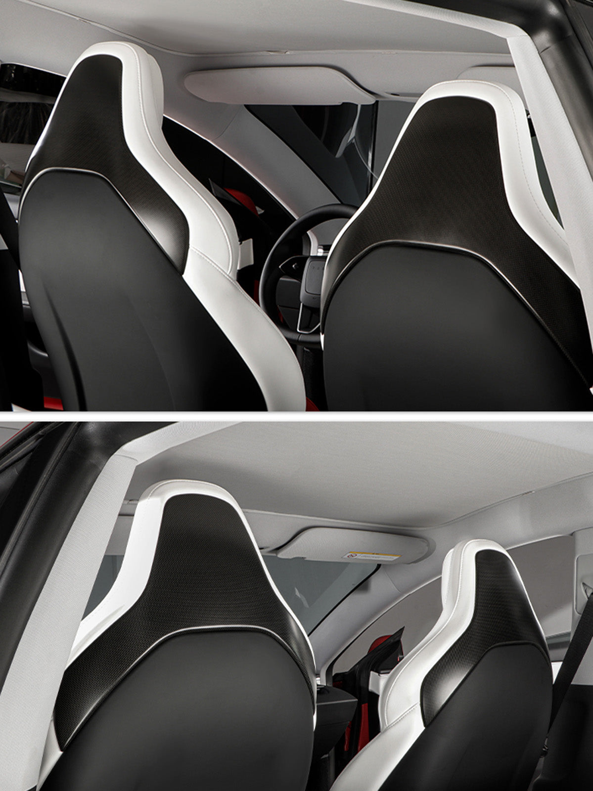Coques hautes de dossiers carbone pour Tesla Model 3 Performance — photo 5