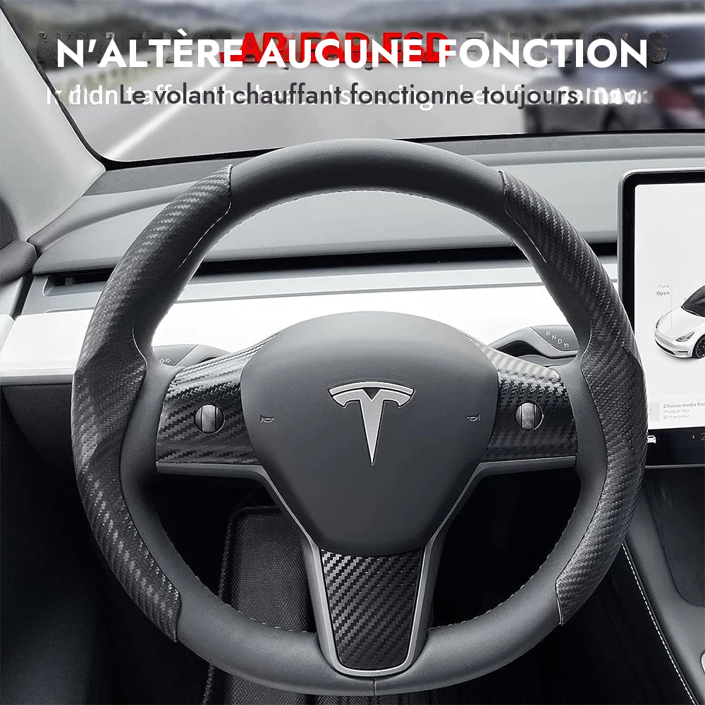 Cadre de volant Noir brillant pour Tesla model 3/Y — photo 4