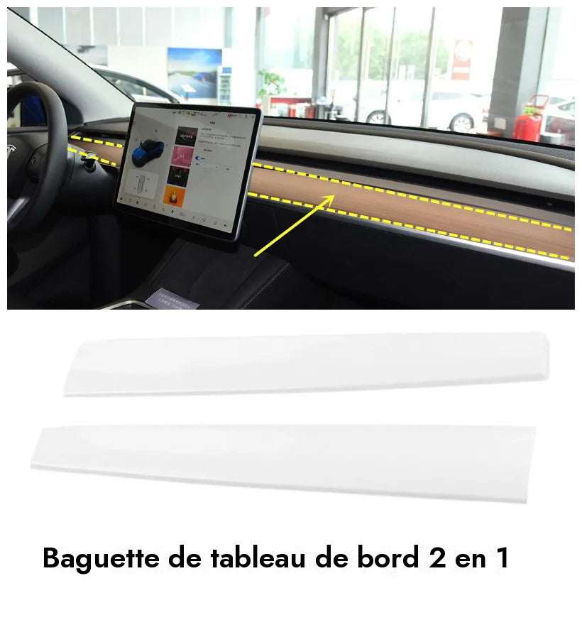 Revêtement de tableau de bord blanc pour Tesla Model 3 — photo 14