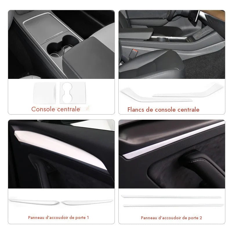 Revêtement de tableau de bord blanc pour Tesla Model Y — photo 6