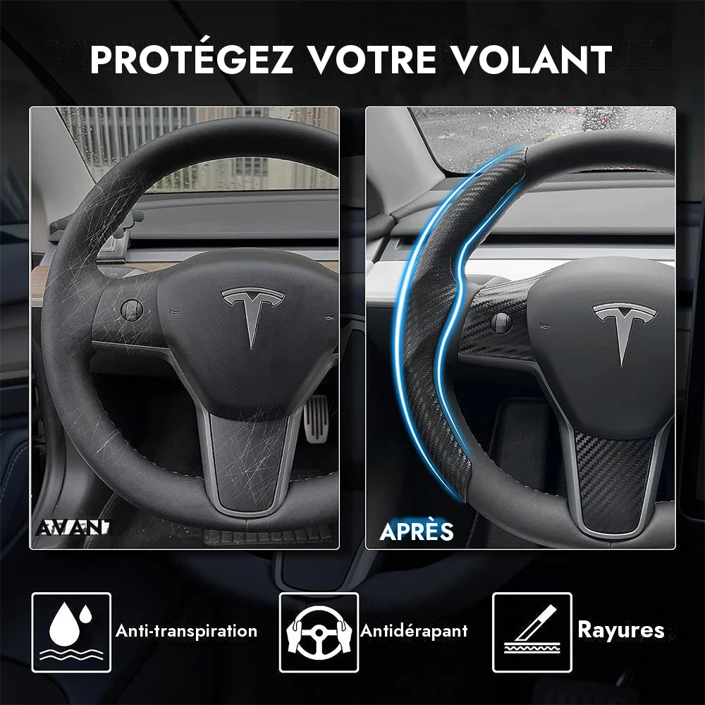 Cadre de volant Noir brillant pour Tesla model 3/Y — photo 3