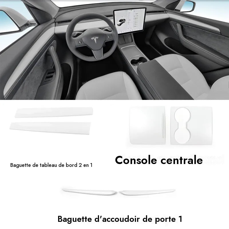 Revêtement de tableau de bord blanc pour Tesla Model 3 — photo 9