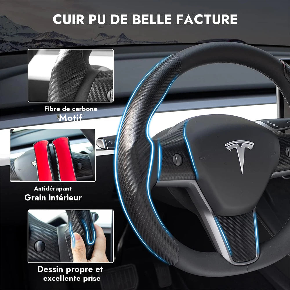 Cadre de volant Rouge pour Tesla model 3/Y — photo 5