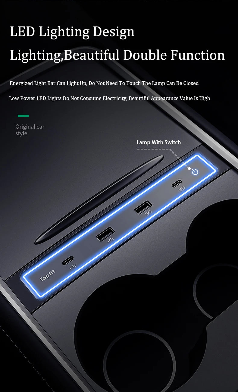 Station d'accueil USB pour Tesla model 3/Y