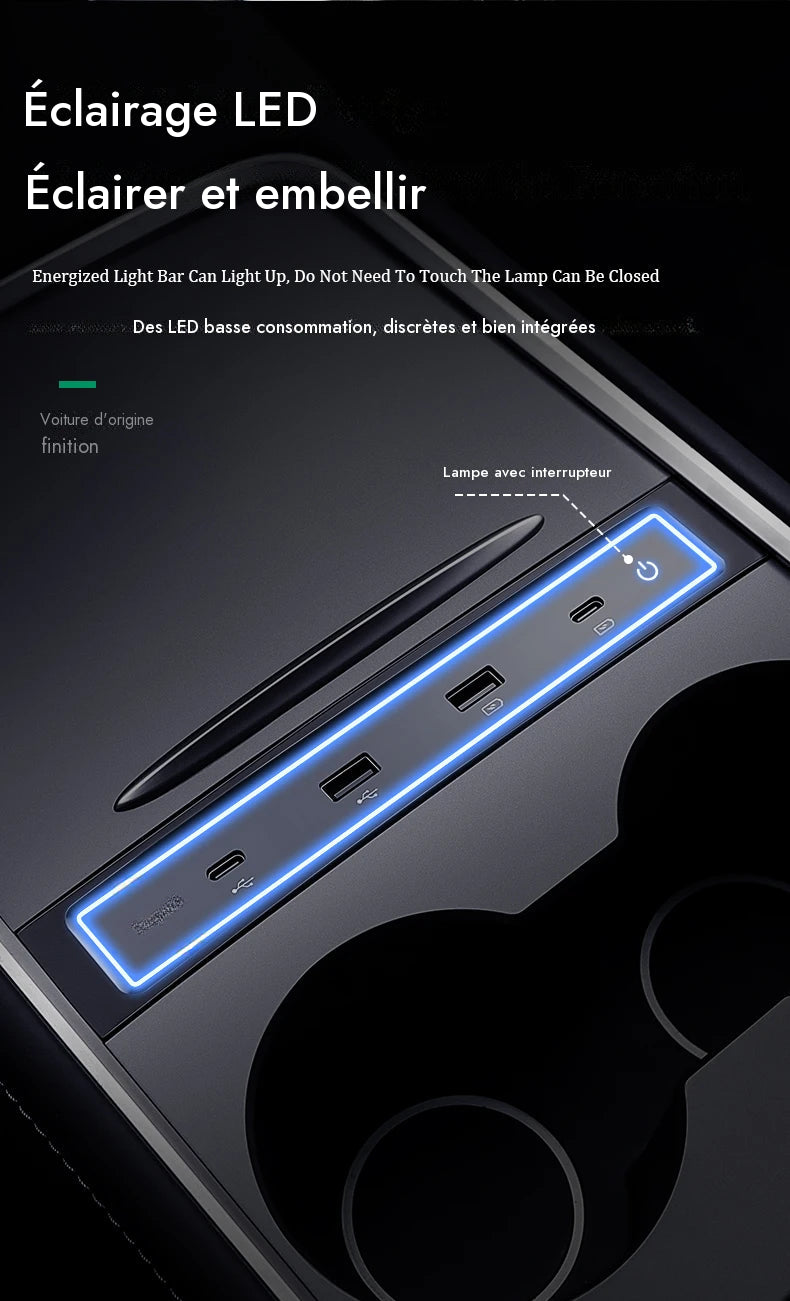 Station d'accueil USB pour Tesla model 3/Y — photo 9