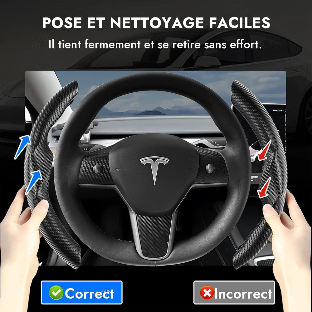 Cadre de volant Noir brillant pour Tesla model 3/Y — photo 6