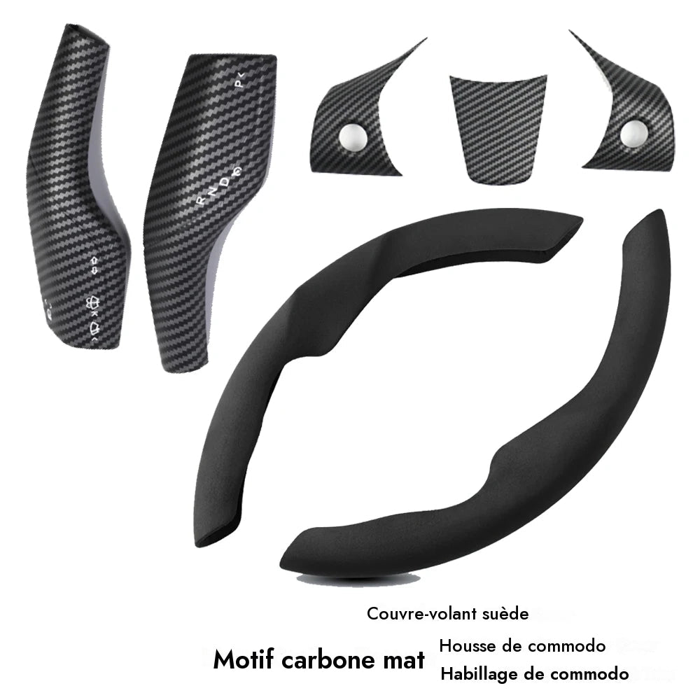 Cadre de volant fibre de carbone mat pour Tesla model 3/Y — photo 18