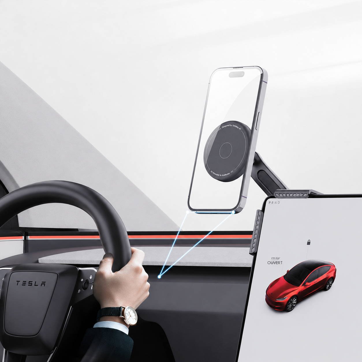 Tesline Support de téléphone magnétique d'écran — visuel 2