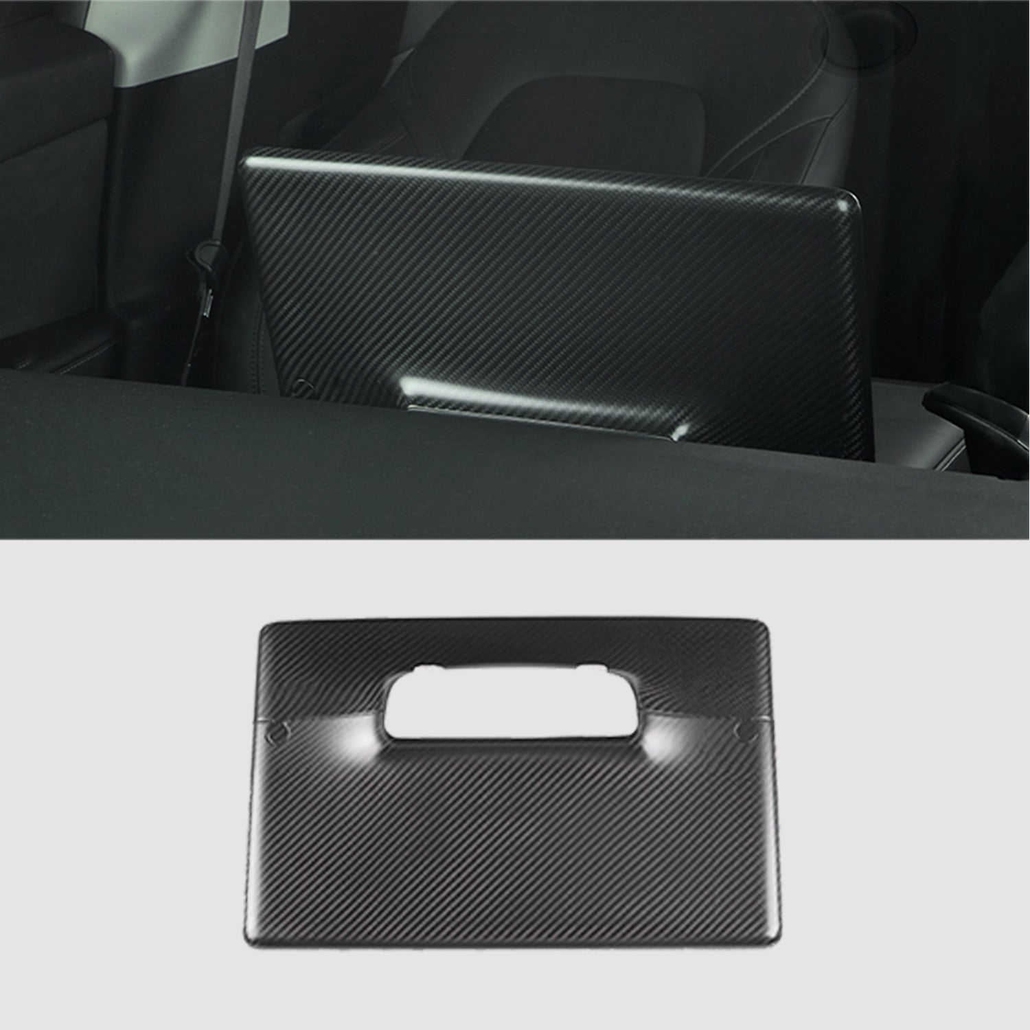 Coque arrière d'écran carbone pour Tesla Model 3 et Y (2024+)