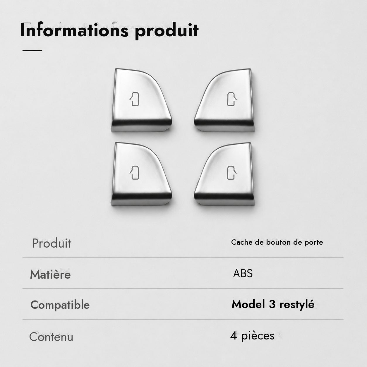 Tesline Stickers de boutons de portes — visuel 6