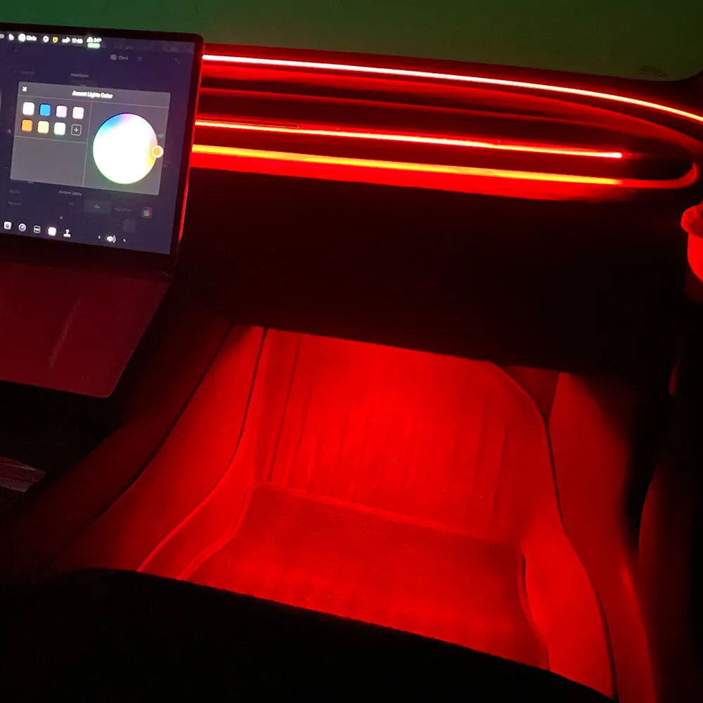 Éclairages de plancher avant multicolores Tesla — visuel 3