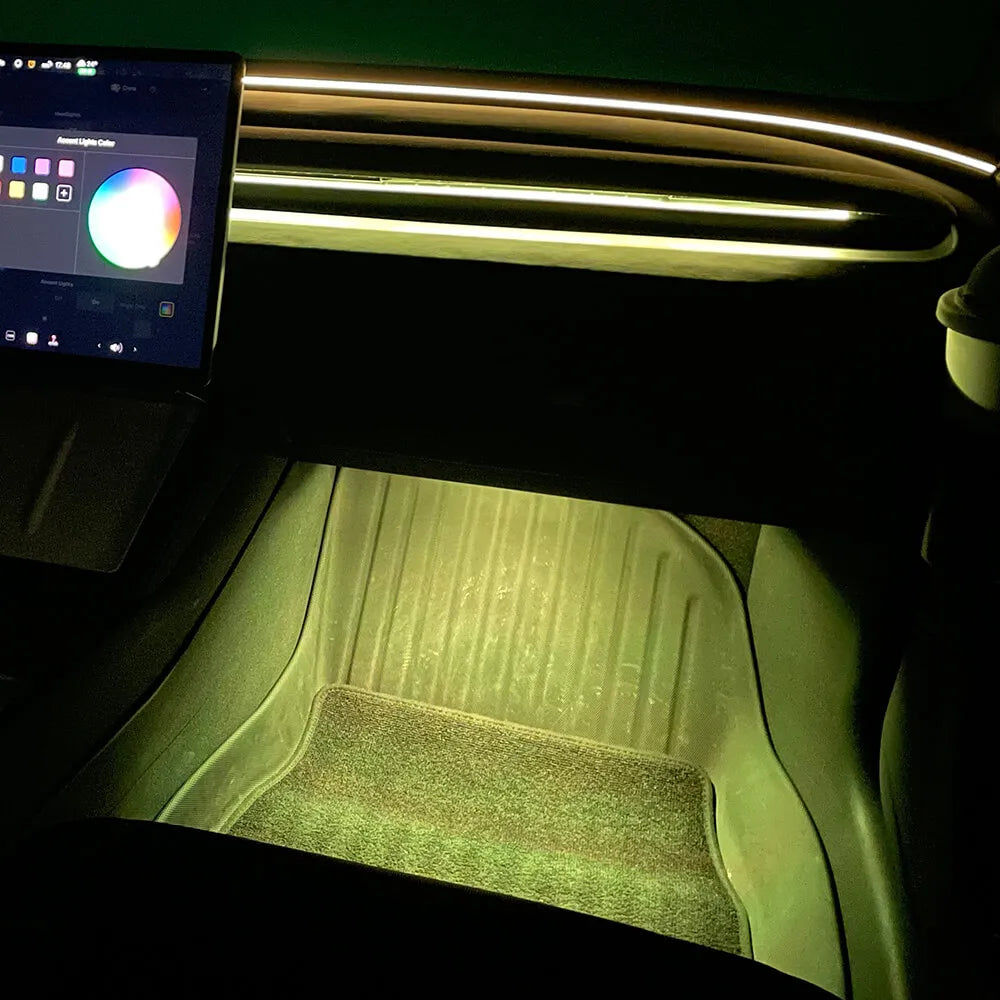 Éclairages de plancher avant multicolores Tesla — visuel 5