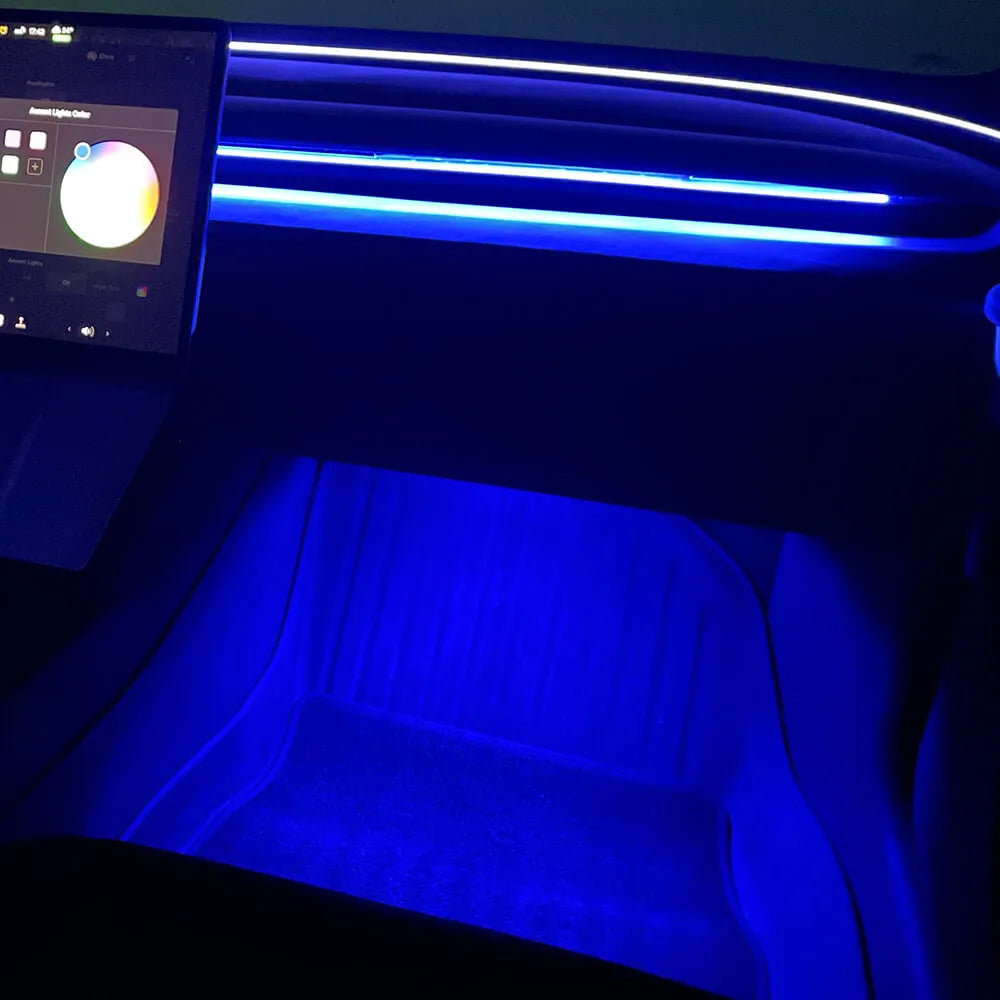 Éclairages de plancher avant multicolores Tesla — visuel 1