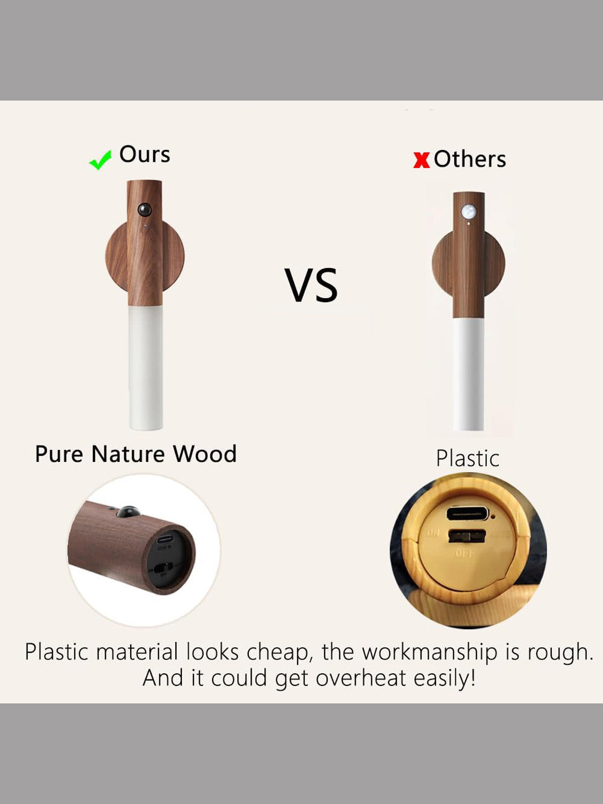 Lampe d'ambiance bois – bâton pour Tesla — photo 5