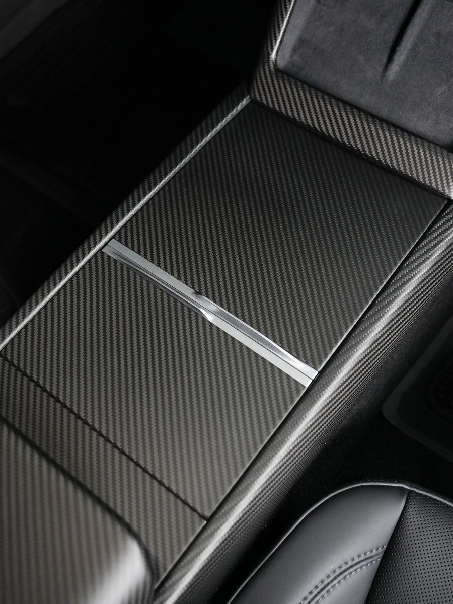 Habillage de console carbone pour Tesla Model 3 et Y (2024+)