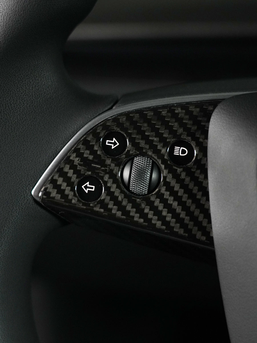 Inserts de volant carbone pour Tesla Model 3 et Y (2024+)