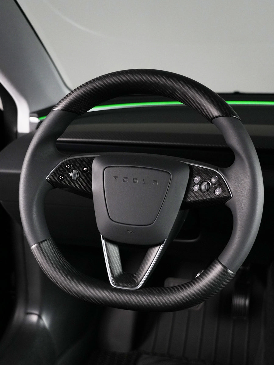 Inserts de volant carbone pour Tesla Model 3 et Y (2024+) — photo 2