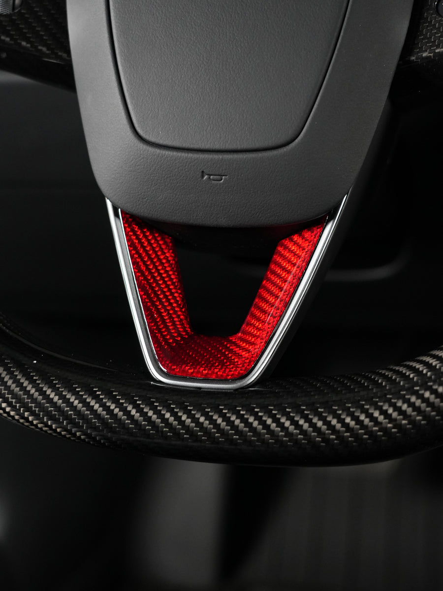 Insert V de volant carbone pour Tesla Model 3 et Y (2024+) — photo 3