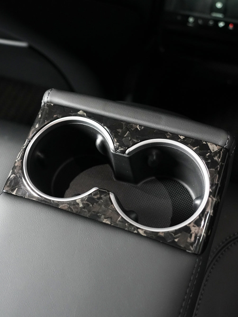 Façade porte-gobelets arrière carbone pour Tesla Model 3 Highland (2024+) — photo 5