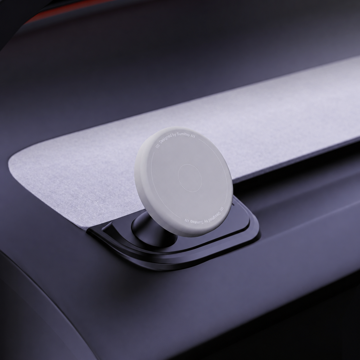 Tête magnétique blanche du support Tesline ClimArm