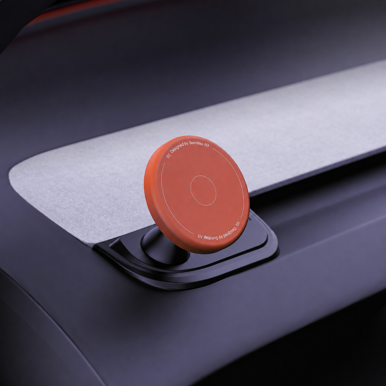 Tête magnétique orange du support Tesline ClimArm