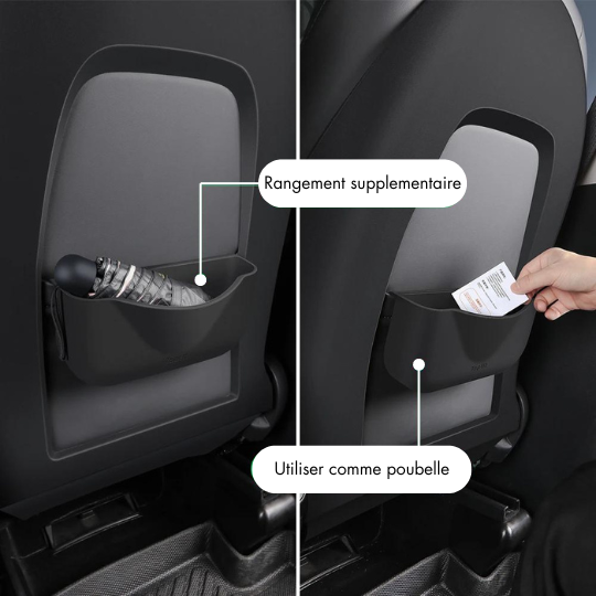 Boîte de rangement pour dossier de siège en silicone pour Tesla Model 3/Y