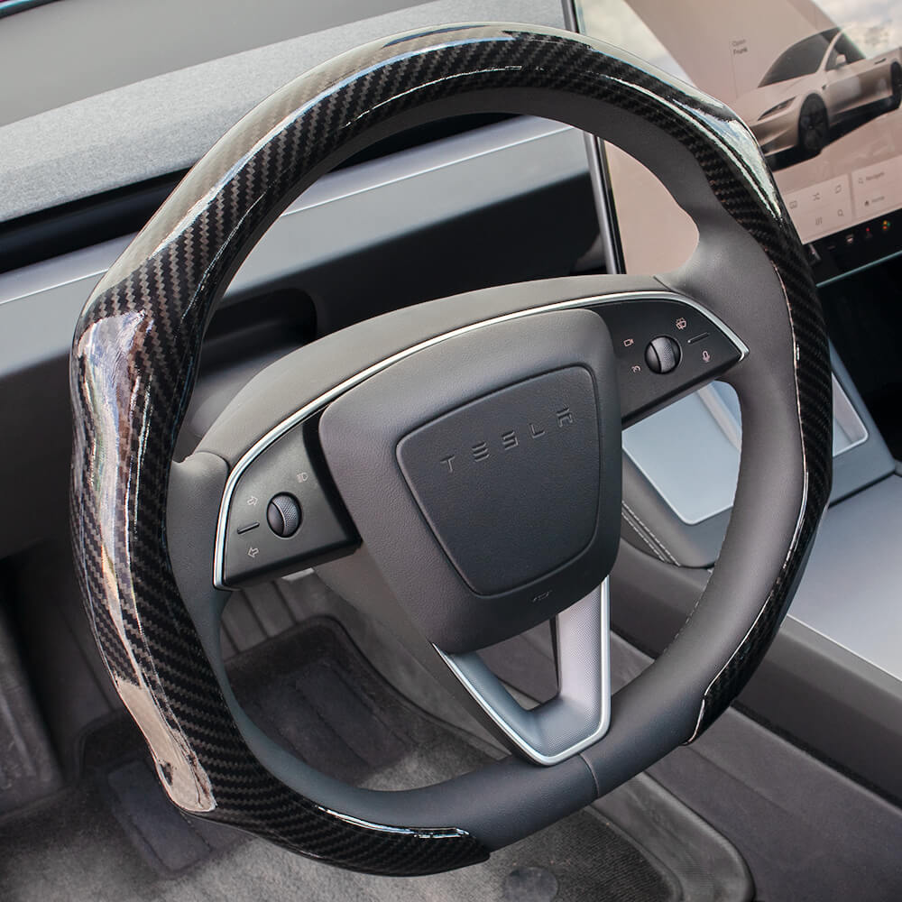 Couvre-volant effet carbone Tesla — visuel 10