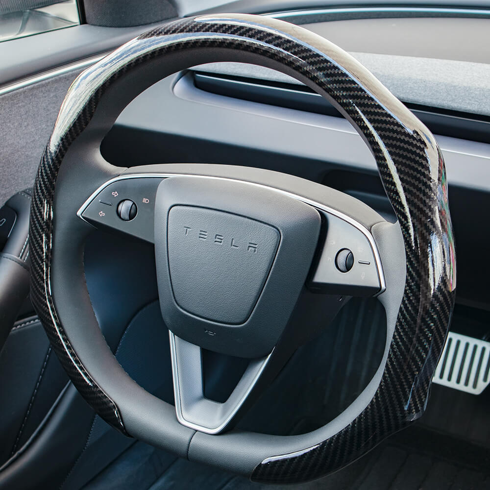 Couvre-volant effet carbone Tesla — visuel 12