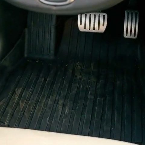 Tapis de sol toutes saisons posé dans une Tesla