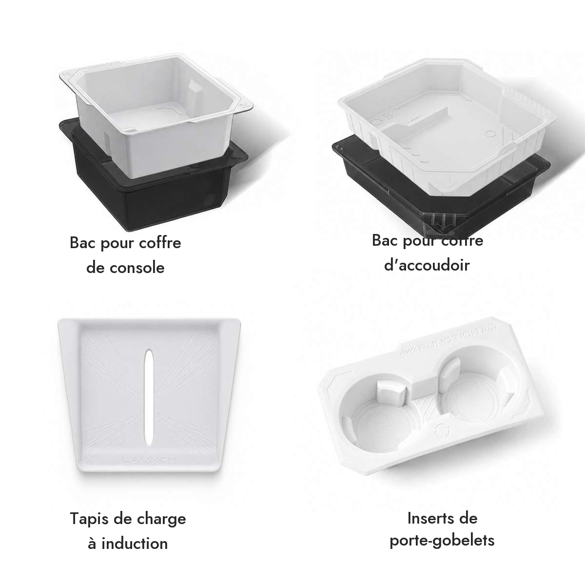Les 4 pièces du kit Essentiel, listées et nommées
