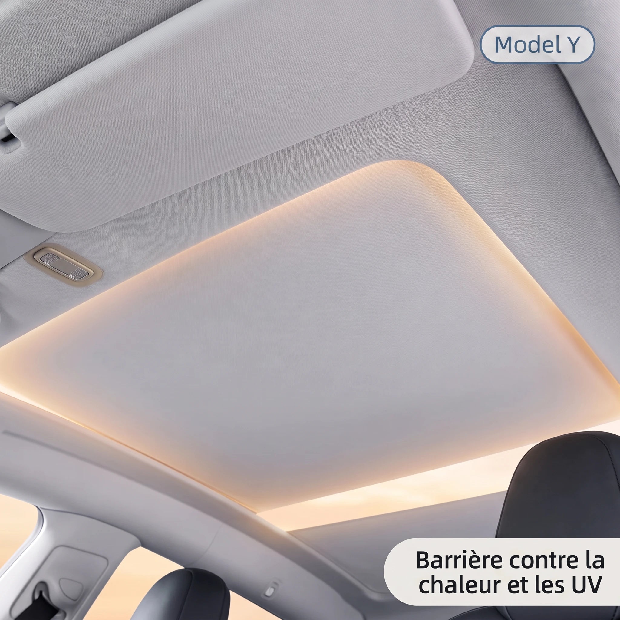 Isolation contre la chaleur et les UV du pare-soleil de toit — Tesla Model Y