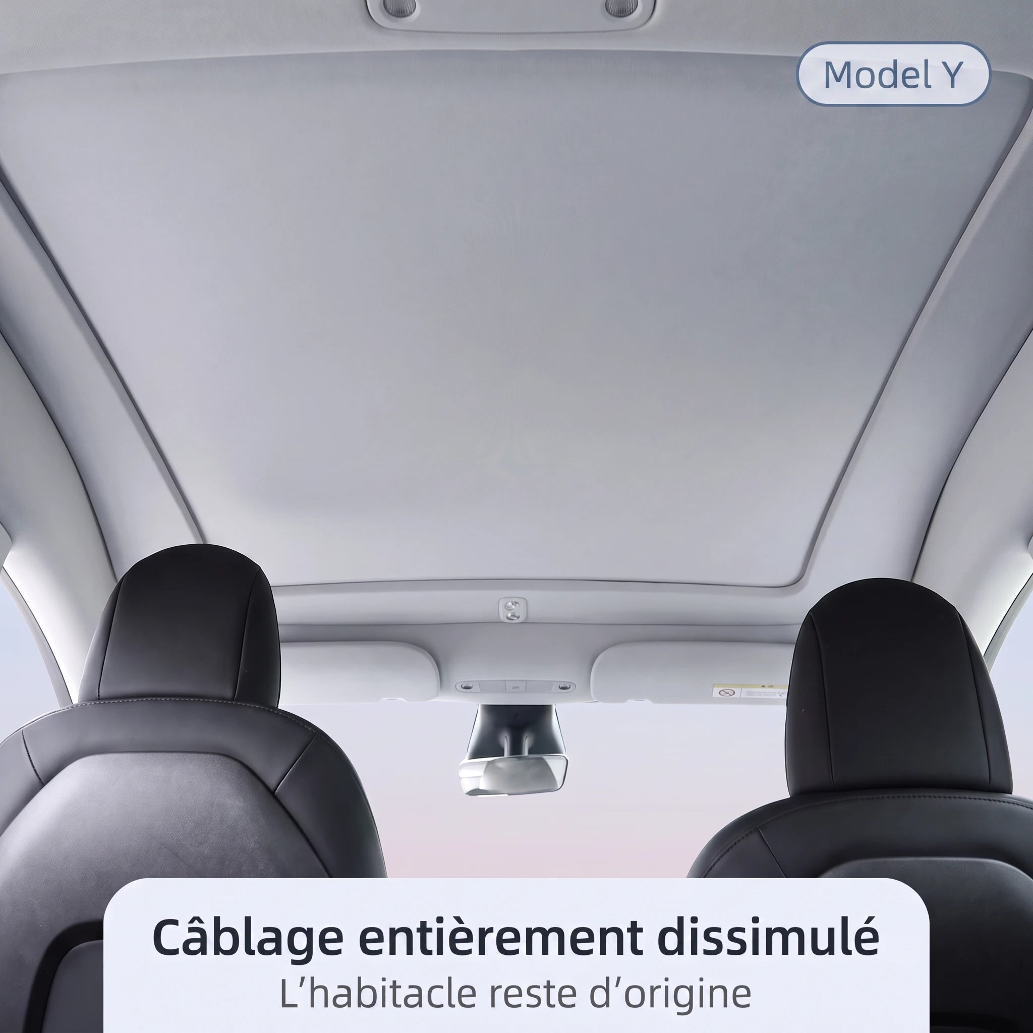 Câblage dissimulé du pare-soleil électrique de toit — Tesla Model Y