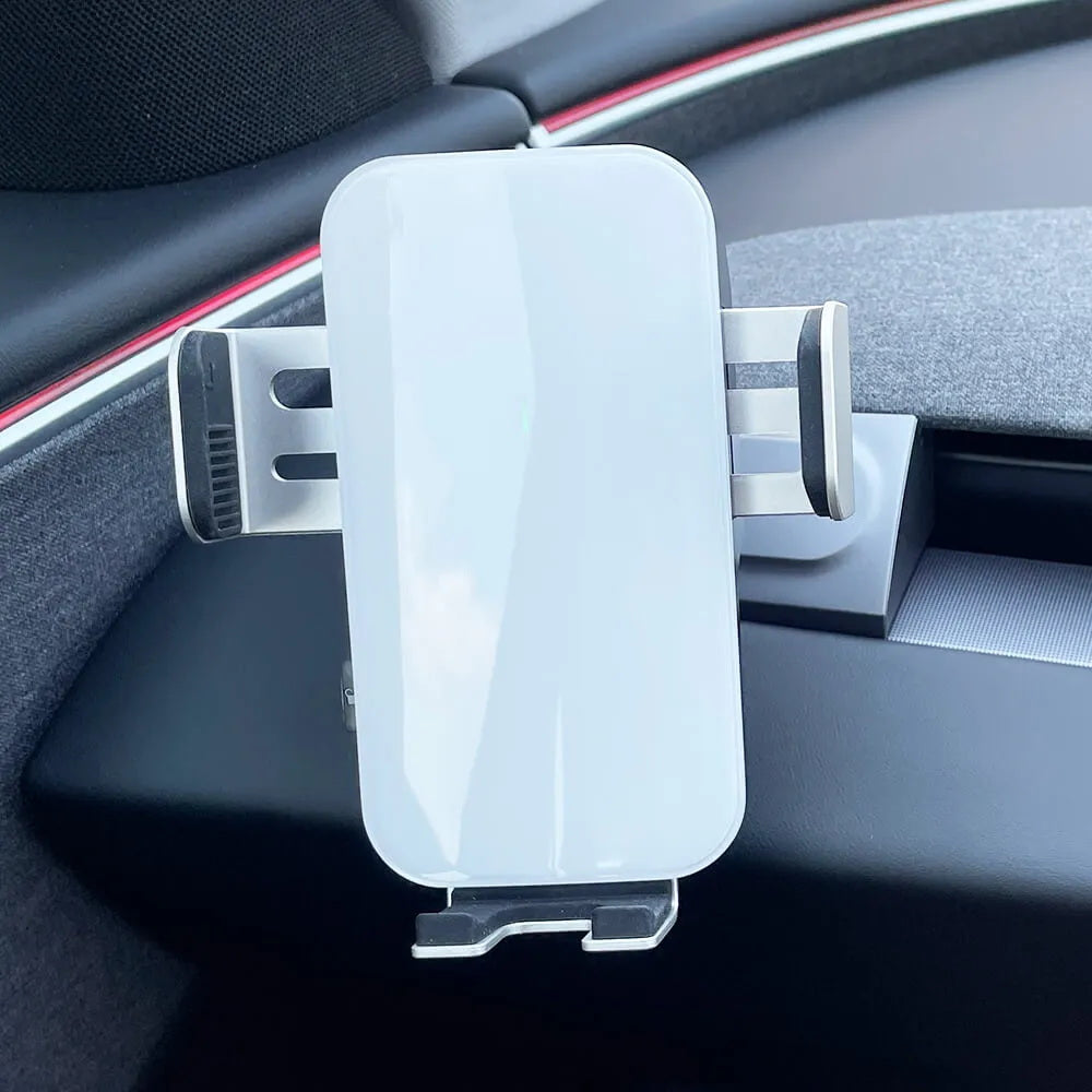 Pince à serrage automatique blanche du support Tesline VentArm, bras ouverts